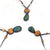 Peruvian green turquoise macrame necklace