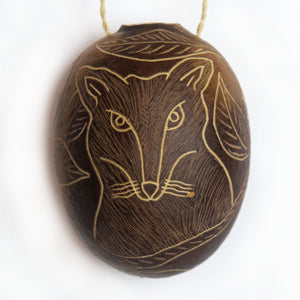 Fox Mammal Calabash Christmas tree ornament and hand rattle