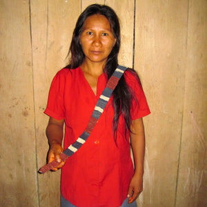 FAIR -TRADE HAND-MADE BELT - RED, BLACK AND WHITE CORAL SNAKE - WOVEN BY PERUVIAN AMAZON ARTISAN