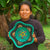 Beautiful Blue and Emerald Handwoven Decorative Basket - Fair Trade