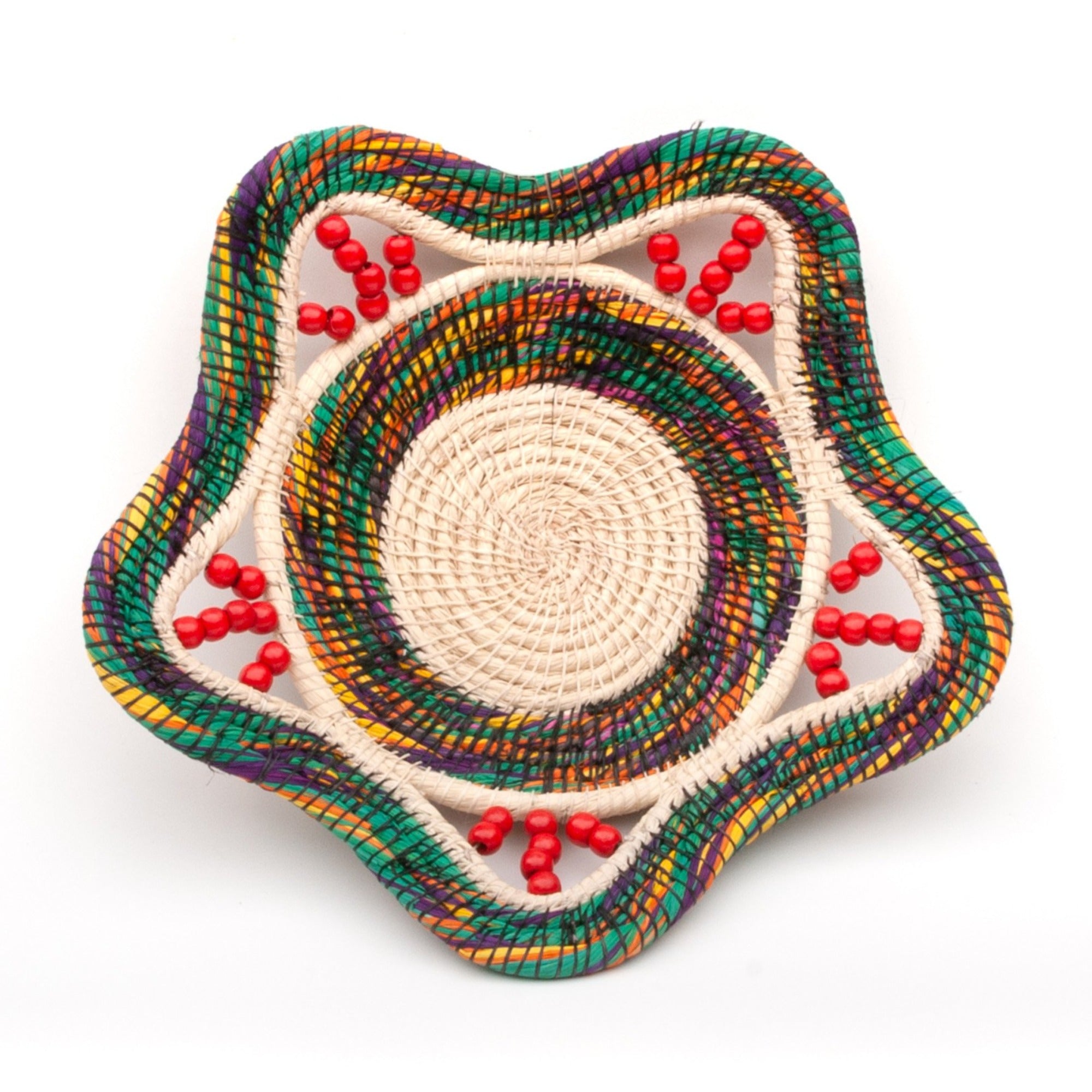 Vibrant Forest - Chambira Palm Fiber Basket - Fair Trade Handmade by Peruvian Amazon Artisan