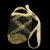 Fair-Trade Bottle Carrier/Wine Tote with black and white diamonds