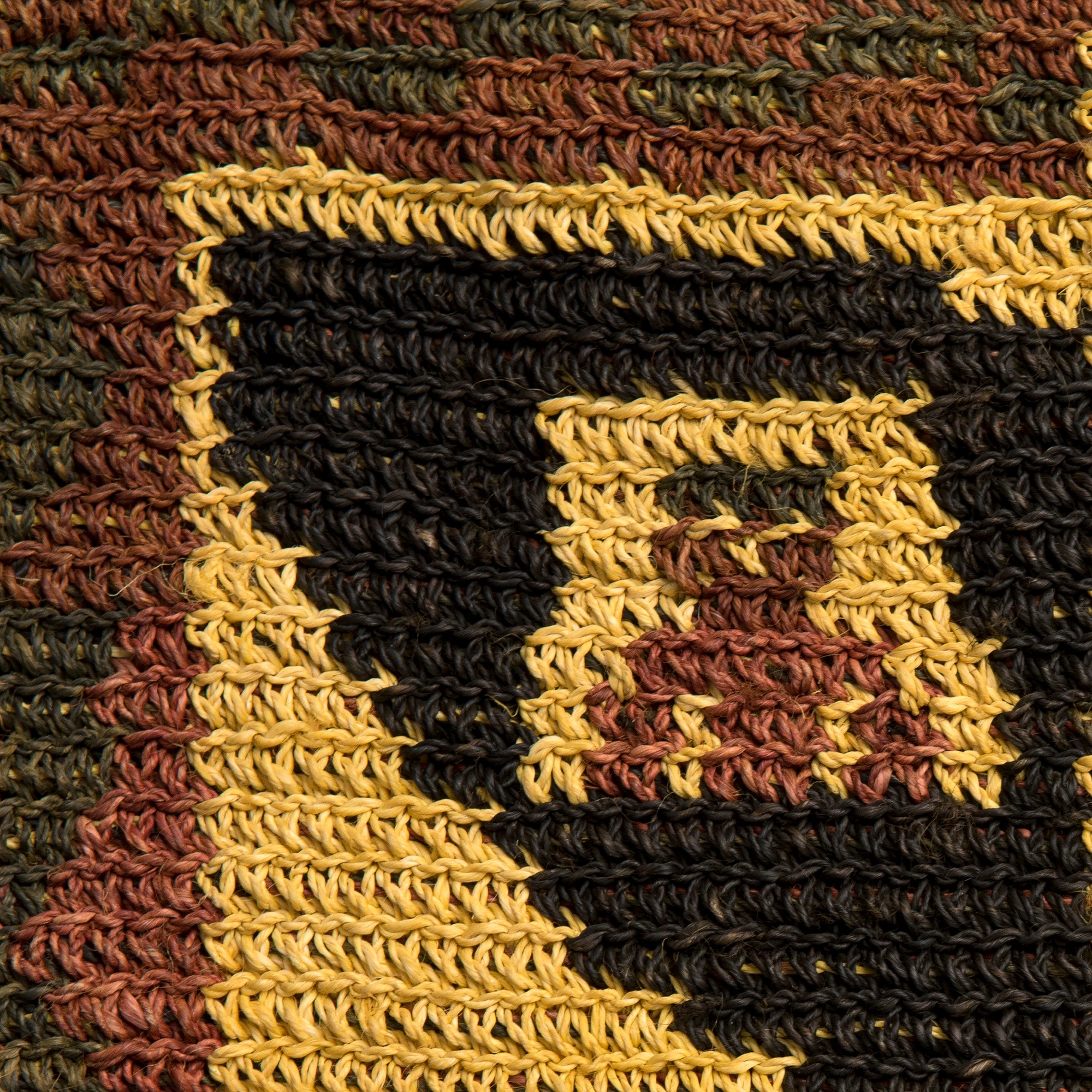Peruvian Amazon Clan Ocaina Symbol Design, Crocheted Shoulder Strap Bag - Amazon Ecology