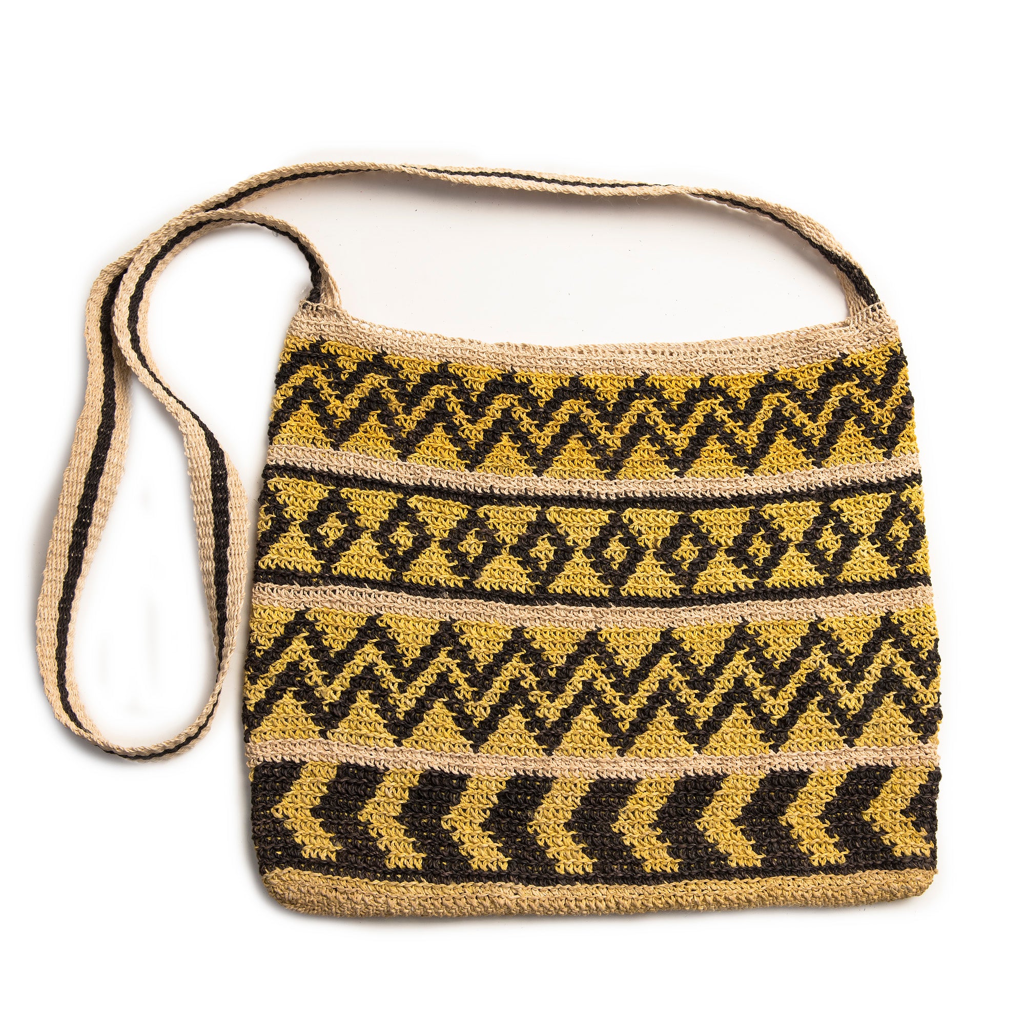 Intricately Patterned, Crocheted Shoulder Strap Bag, made in Peruvian Amazon - Amazon Ecology