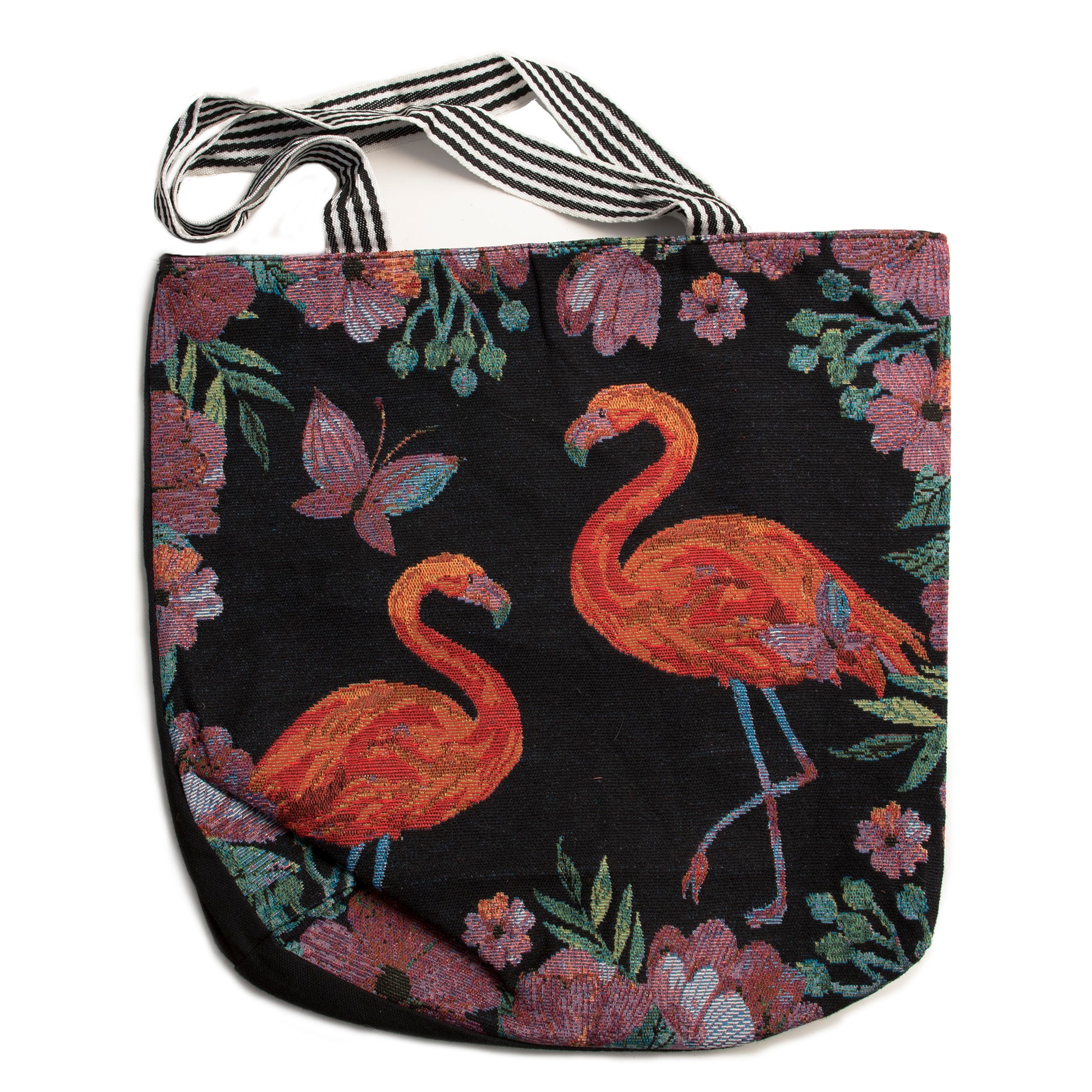 Flamingo Themed Fabric Bags, made in Peruvian Amazon, Handsewn in Iquitos, Four Fabrics - Amazon Ecology