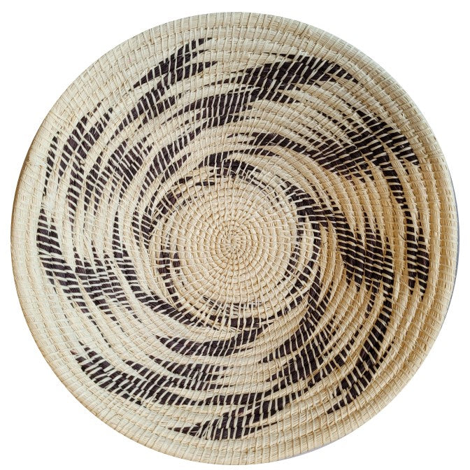 Chocolate and Charcoal Swirls - Fair Trade Basket - Handmade by Peruvian Amazon artisan - Amazon Ecology