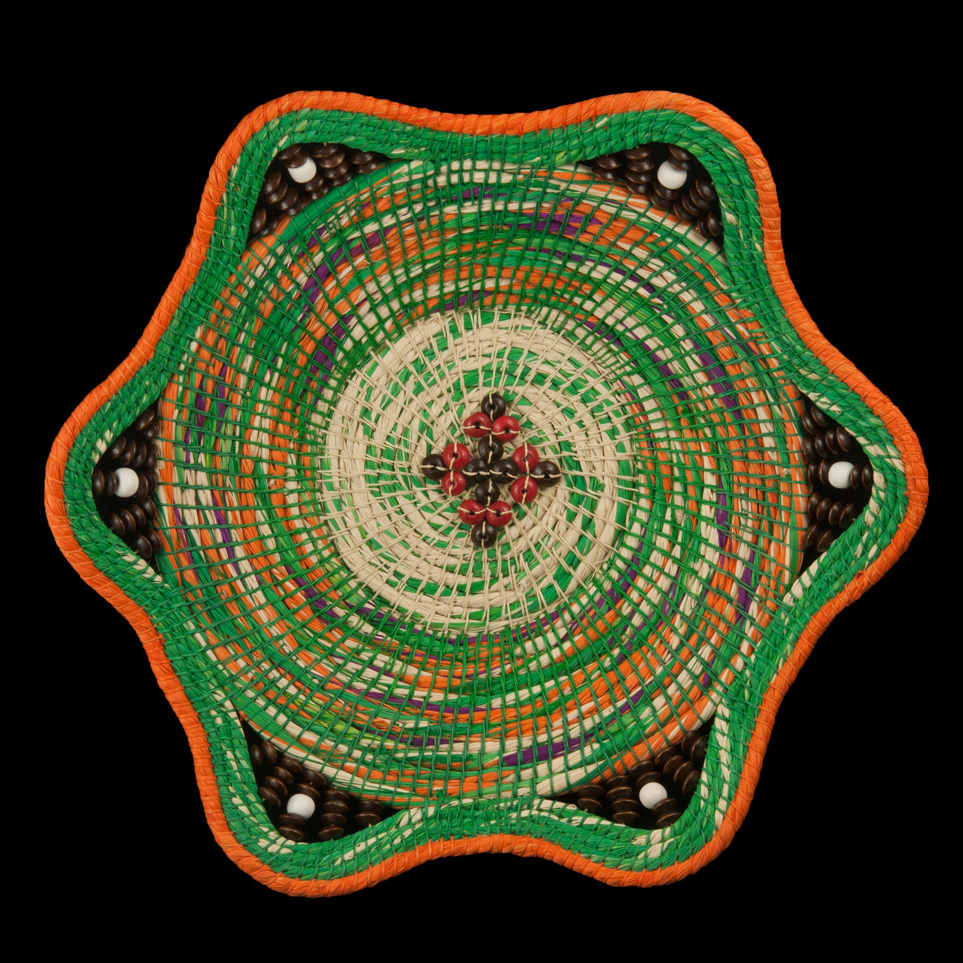 FOREST SUNSET - HANDMADE CHAMBIRA PALM FIBER BASKET - WOVEN BY ARTISAN FROM PERUVIAN AMAZON - Amazon Ecology