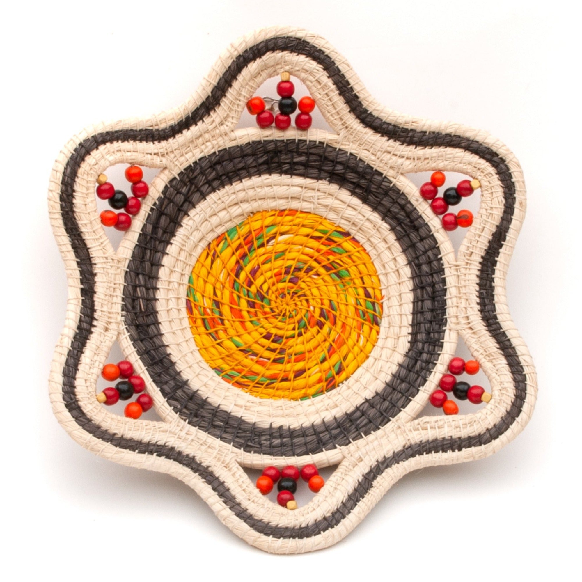 Sun in Winter Decorative Basket -Fair Trade and Hand Made by Peruvian Amazon Artisan - Amazon Ecology