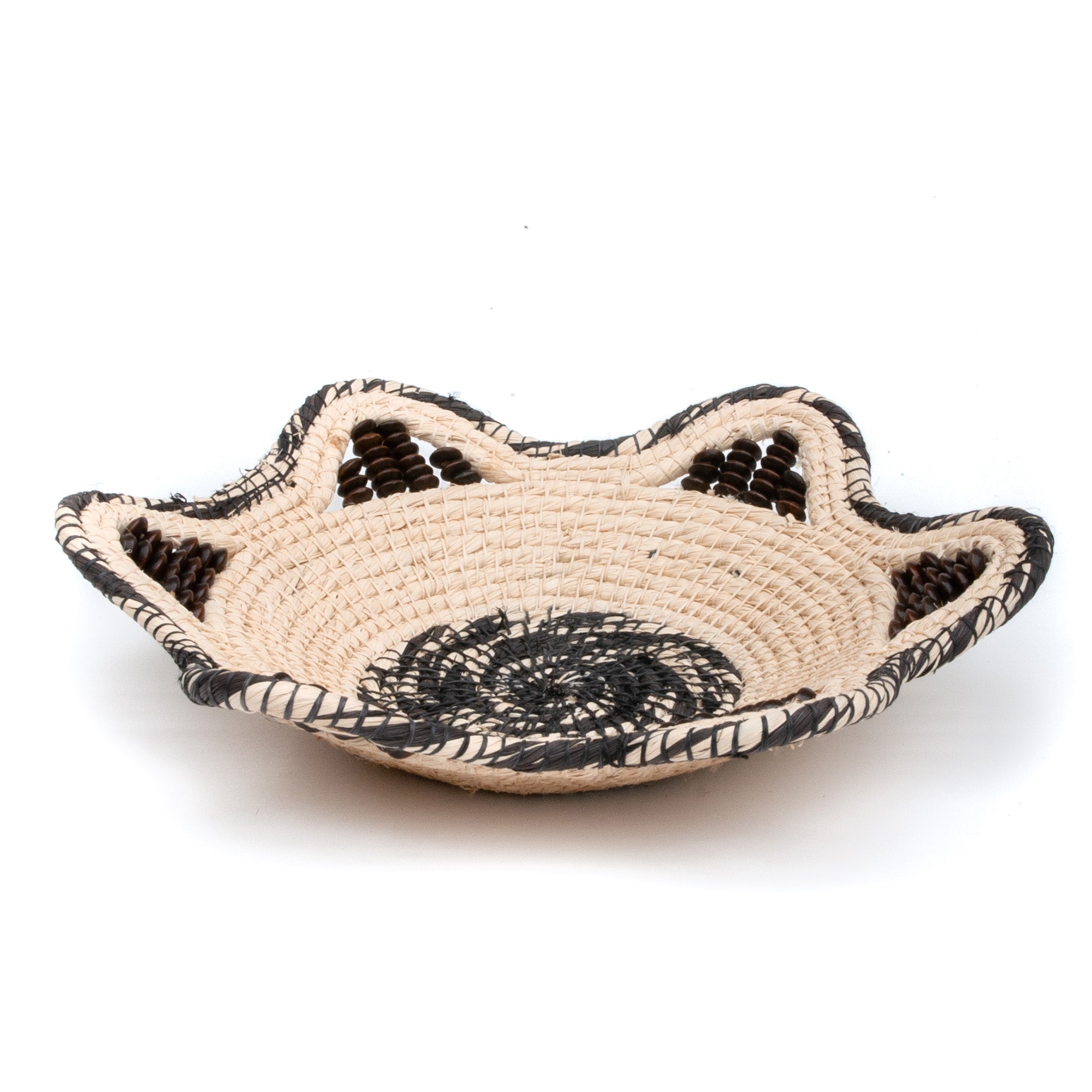 Cookies and Cream Handwoven Decorative Basket - Fair Trade - Amazon Ecology