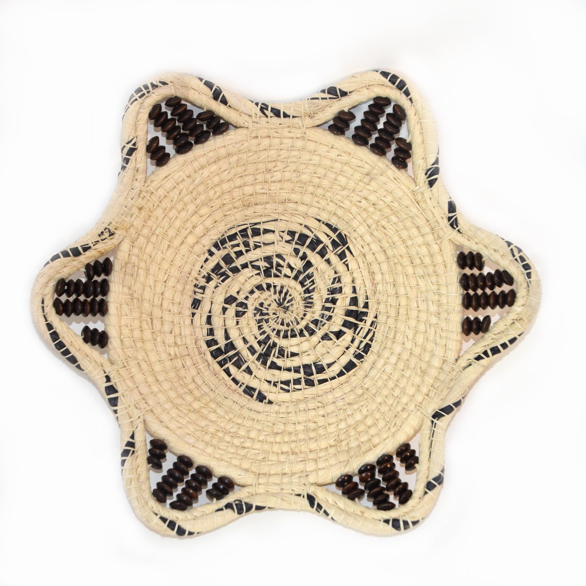 Cookies and Cream Handwoven Decorative Basket - Fair Trade - Amazon Ecology