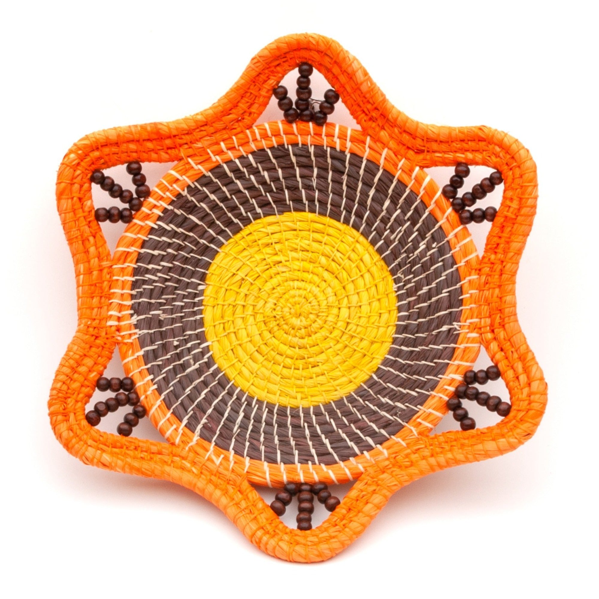 AUTUMN SUN - HANDMADE CHAMBIRA PALM FIBER BASKET - WOVEN BY ARTISAN FROM PERUVIAN AMAZON - Amazon Ecology