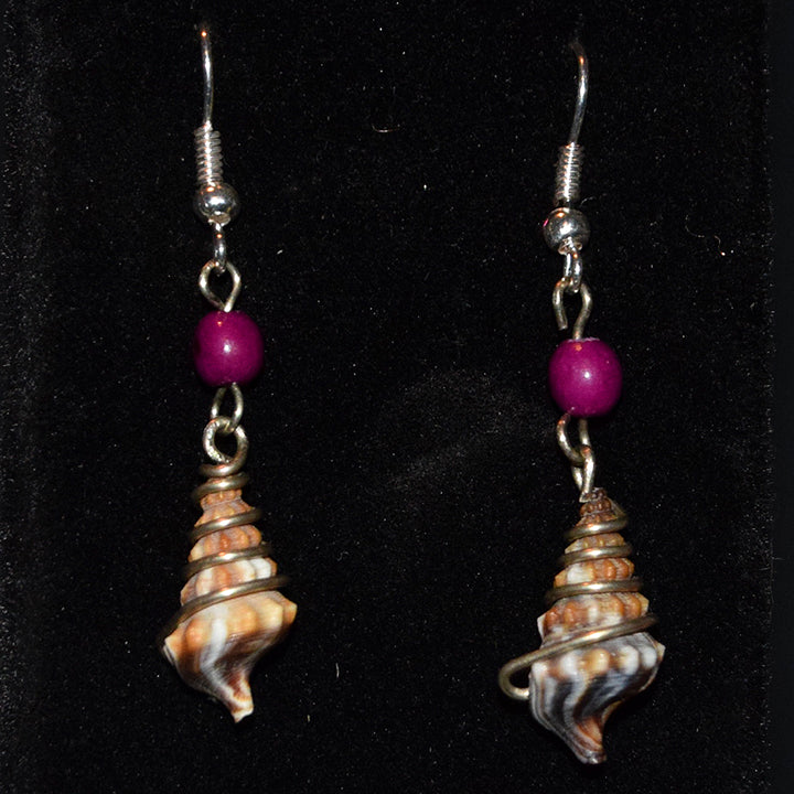 Peruvian Periwinkle Shell Earrings - made by artisan from the Peruvian Amazon