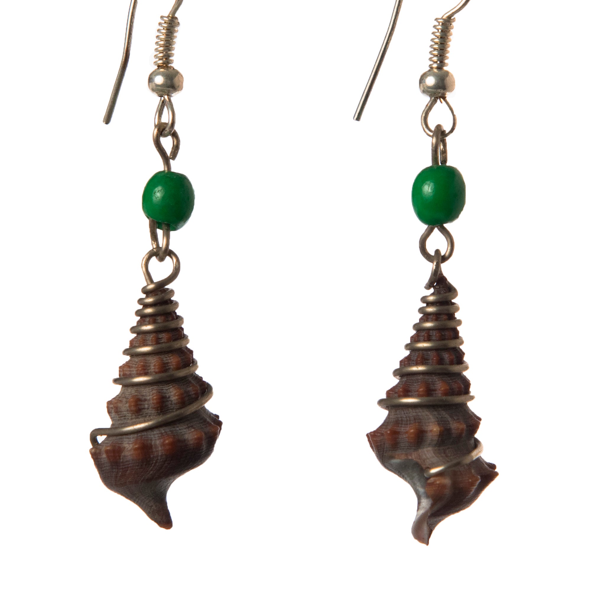 Peruvian Periwinkle Shell Earrings - made by artisan from the Peruvian Amazon