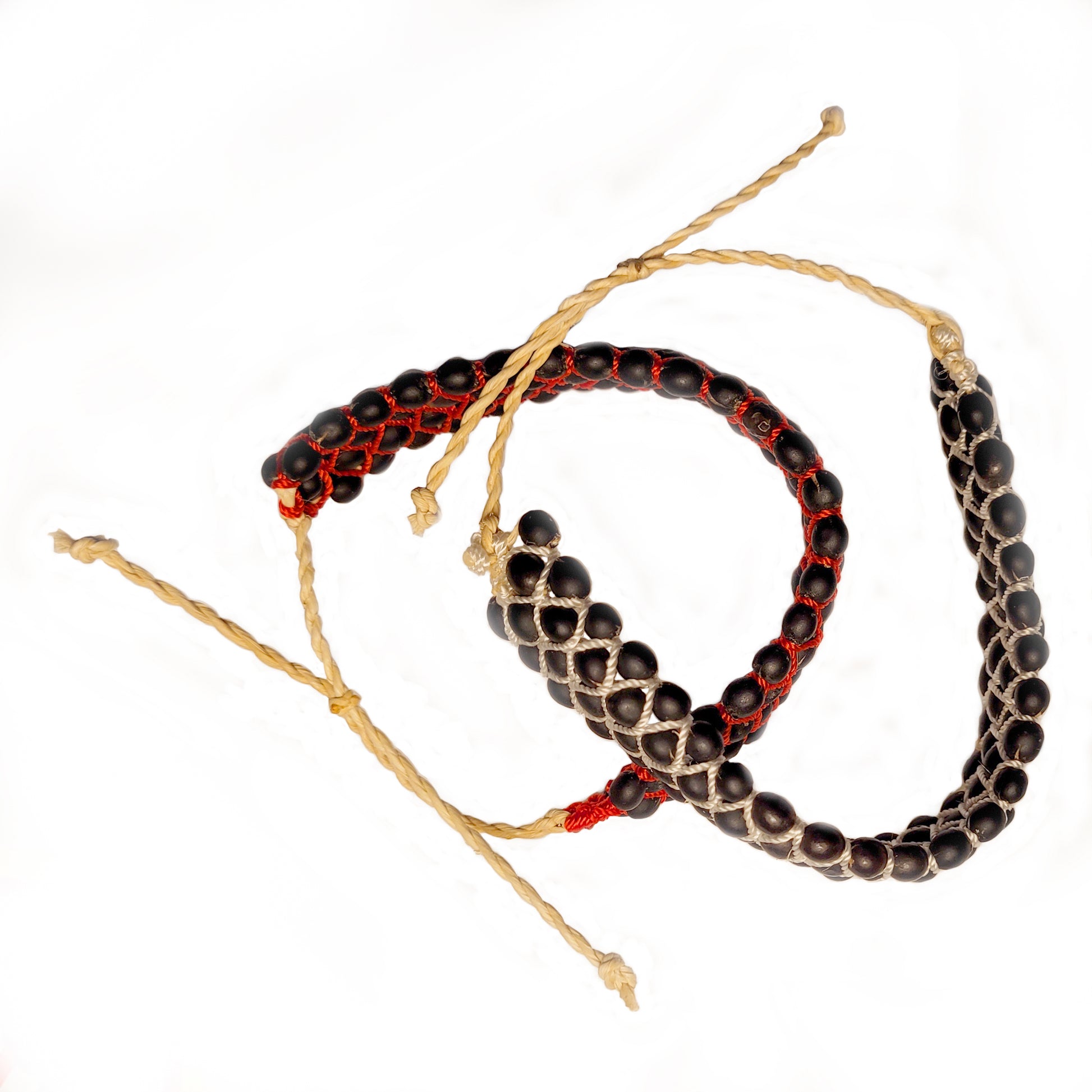 Three-row achira seed bracelet made by Peruvian Amazon artisan - Amazon Ecology