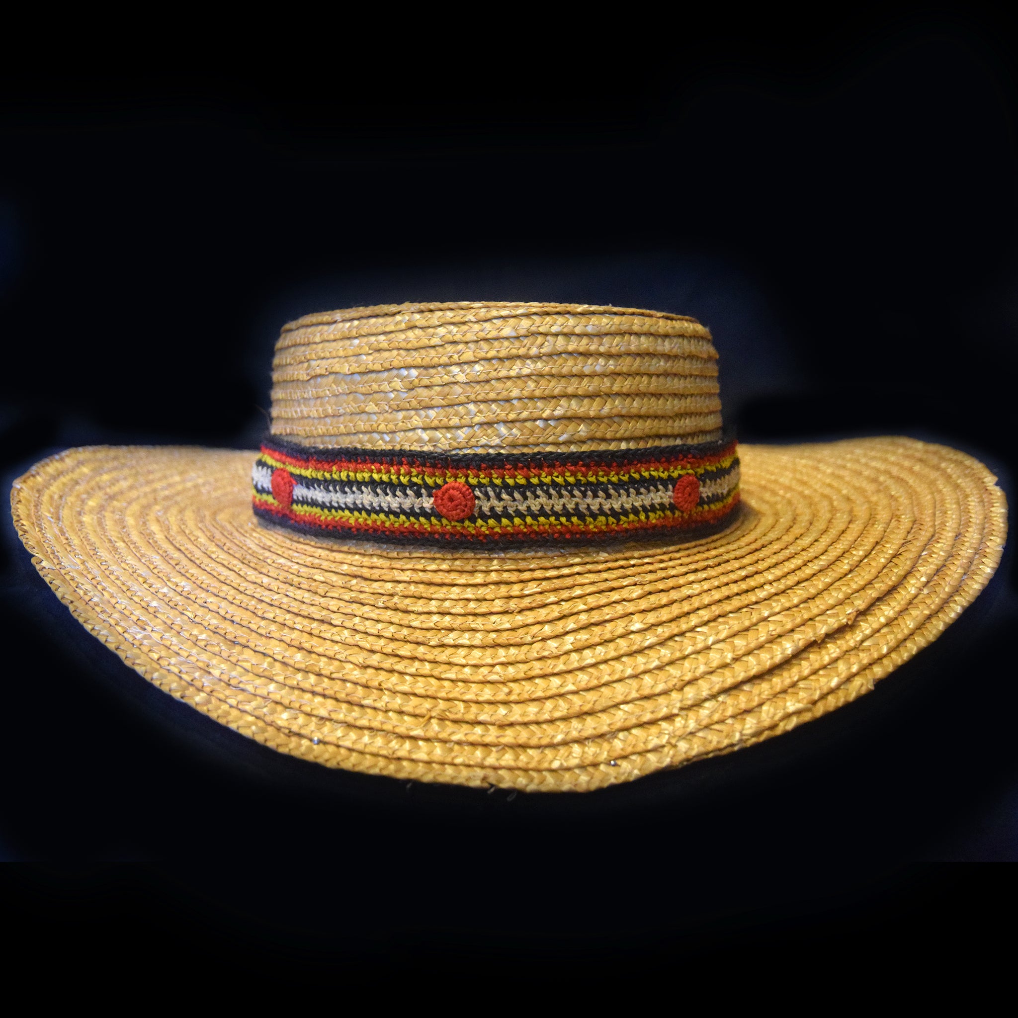 Fair-trade Hand-made Hat band - 5 color stripe shushupe - made by Peruvian Amazon artisan - Amazon Ecology