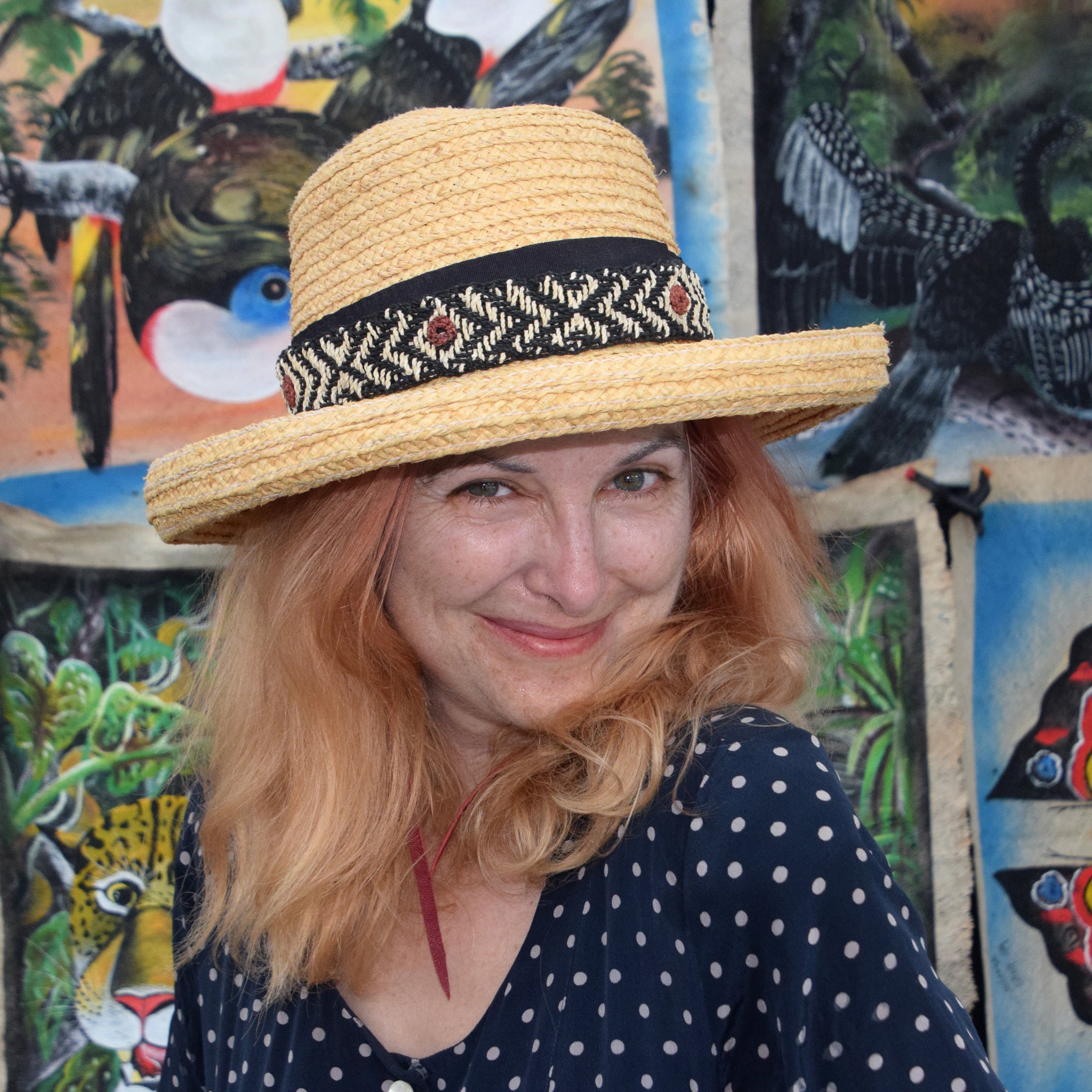 Anaconda pattern Fair-trade Woven Hat band - hand made by Peruvian Amazon artisan - Amazon Ecology