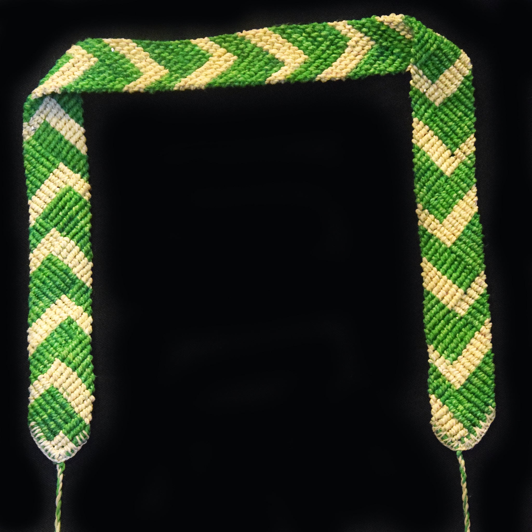 Fair-trade Hand-made Hat band - Emerald tree boa (Loro machaco) - made by Peruvian Amazon artisan - Amazon Ecology