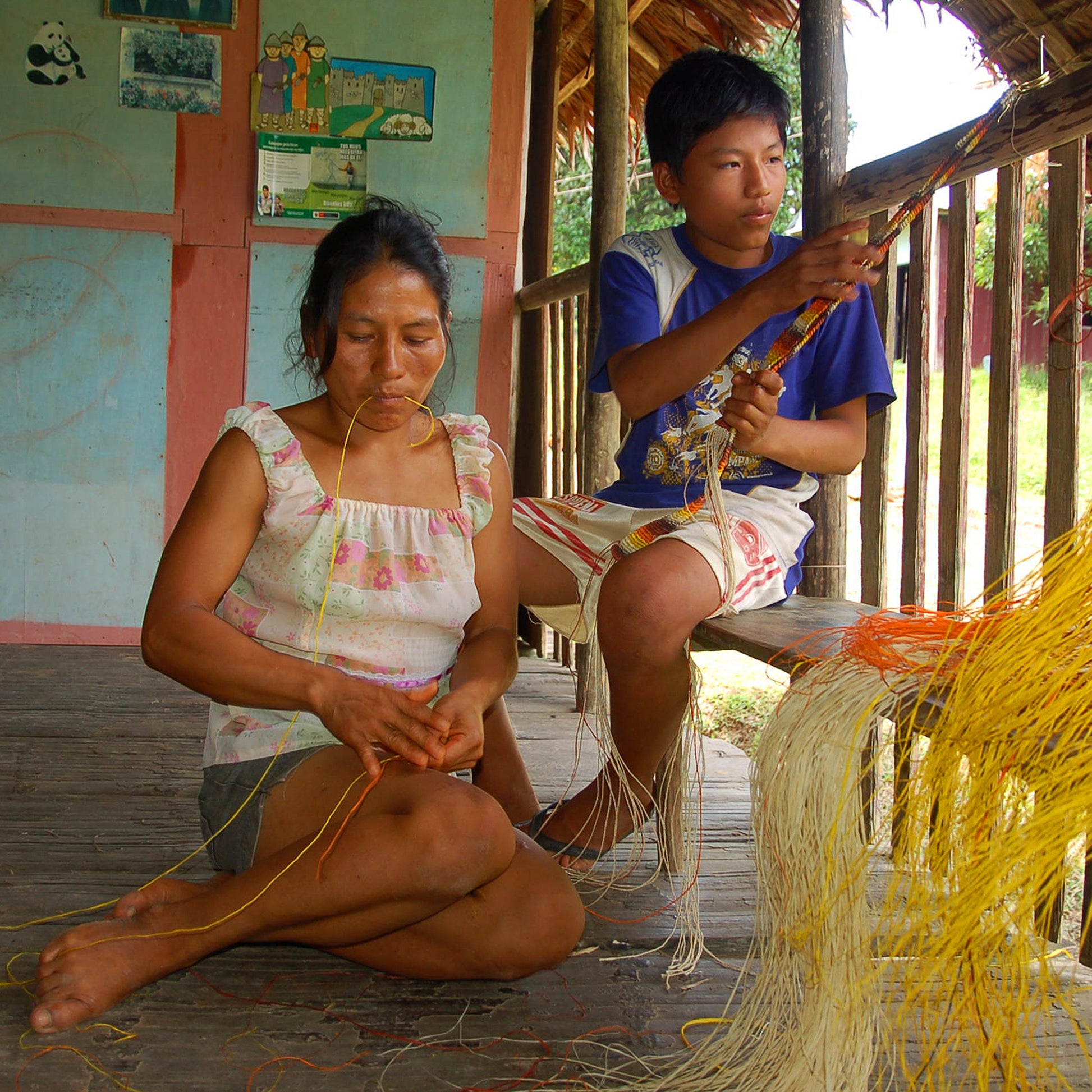 FAIR -TRADE HAND-MADE BELT - BLACK, YELLOW & MAROON CORAL SNAKE - WOVEN BY PERUVIAN AMAZON ARTISAN - Amazon Ecology