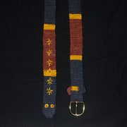 FAIR -TRADE HAND-MADE BELT - BLACK, YELLOW & MAROON CORAL SNAKE - WOVEN BY PERUVIAN AMAZON ARTISAN - Amazon Ecology