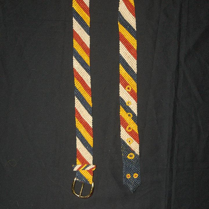 FAIR -TRADE HAND-MADE BELT CORAL SNAKE - NACA NACA PATTERN 4- WOVEN BY PERUVIAN AMAZON ARTISAN - Amazon Ecology