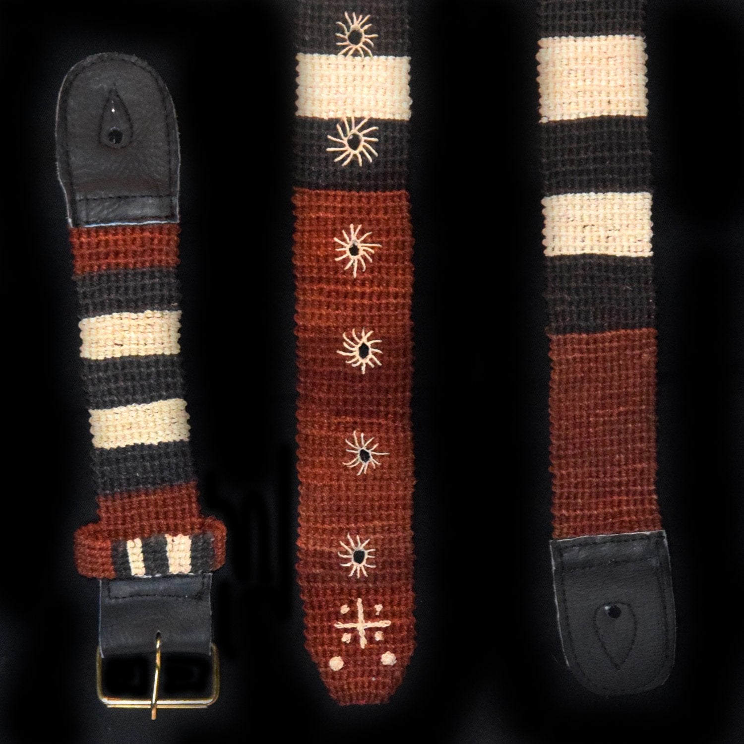 GS02A : Fair-trade hand-made Amazon guitar strap - coral snake model