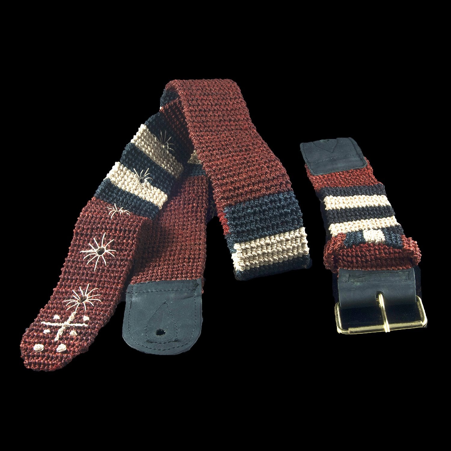 GS02A : Fair-trade hand-made Amazon guitar strap - coral snake model