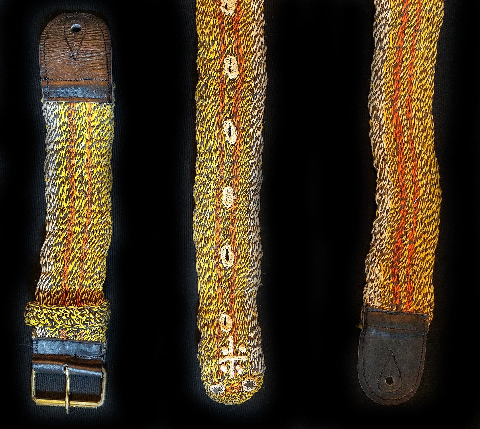 GS05A : Fair-trade hand-made Amazon guitar strap - tropical rattlesnake model