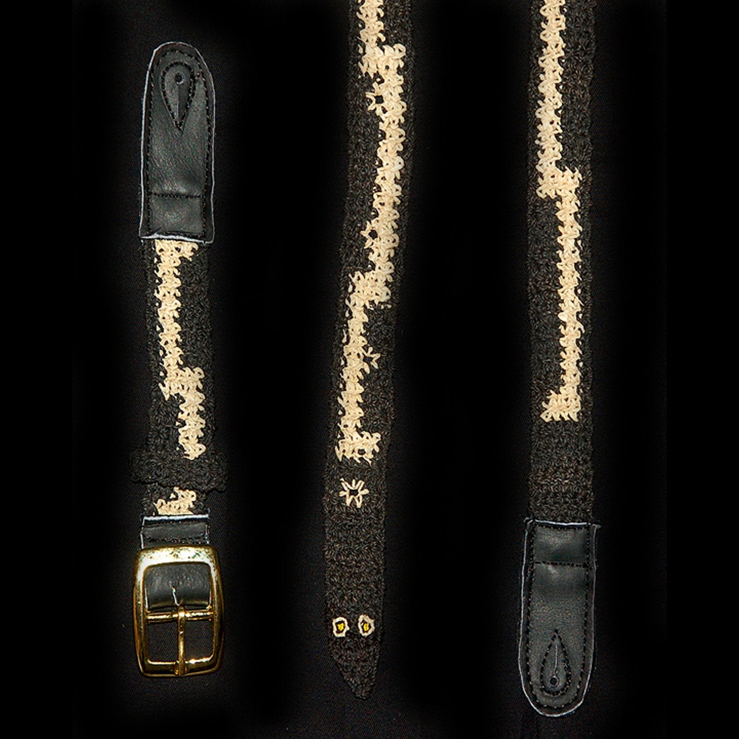 GSM03A : Fair-Trade hand-made Amazon mandolin strap - boa snake model