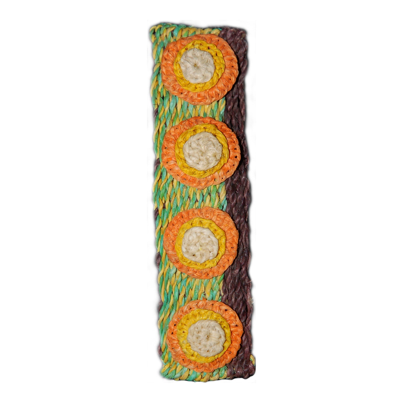 Bora native design hair barrettes - made by Peruvian Amazon artisan - Amazon Ecology