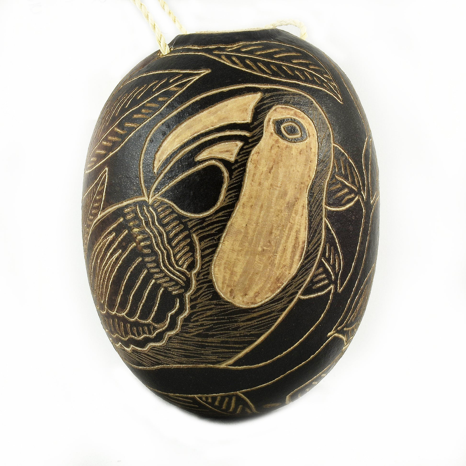 Toucan and Aracari Bird Calabash Christmas tree ornament - Amazon Ecology