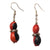 Huayruru Seed, Achira Bead & Quill Dangling Earrings, Various Designs