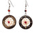 Coconut Shell Spider Web Earrings with Huayruru Beads