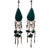 Faux Malachite and Silver Wire Earrings, Two Designs