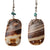 Nakar Shell Earrings, Natural Shell Colors, with Turquoise or Stone Beads