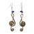Bronze Wire Coil Music Clef Design Hanging Earrings