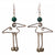 Silver and Bronze Egret Earrings