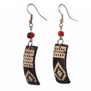 Cana Flecha Rectangular Earrings - made by Peruvian Amazon artisan - Amazon Ecology