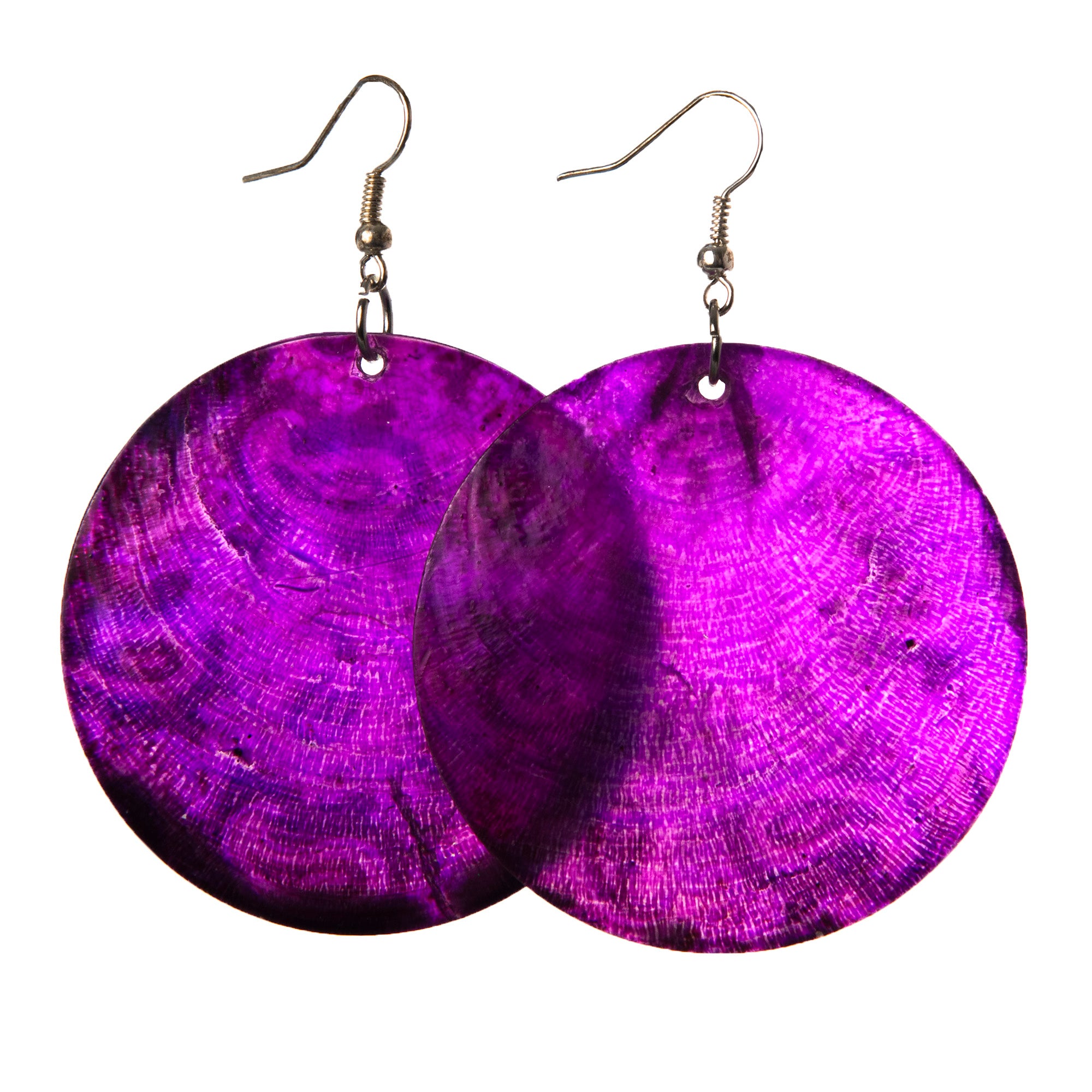 Circular Nakar Shell Earrings - made by artisan from the Peruvian Amazon