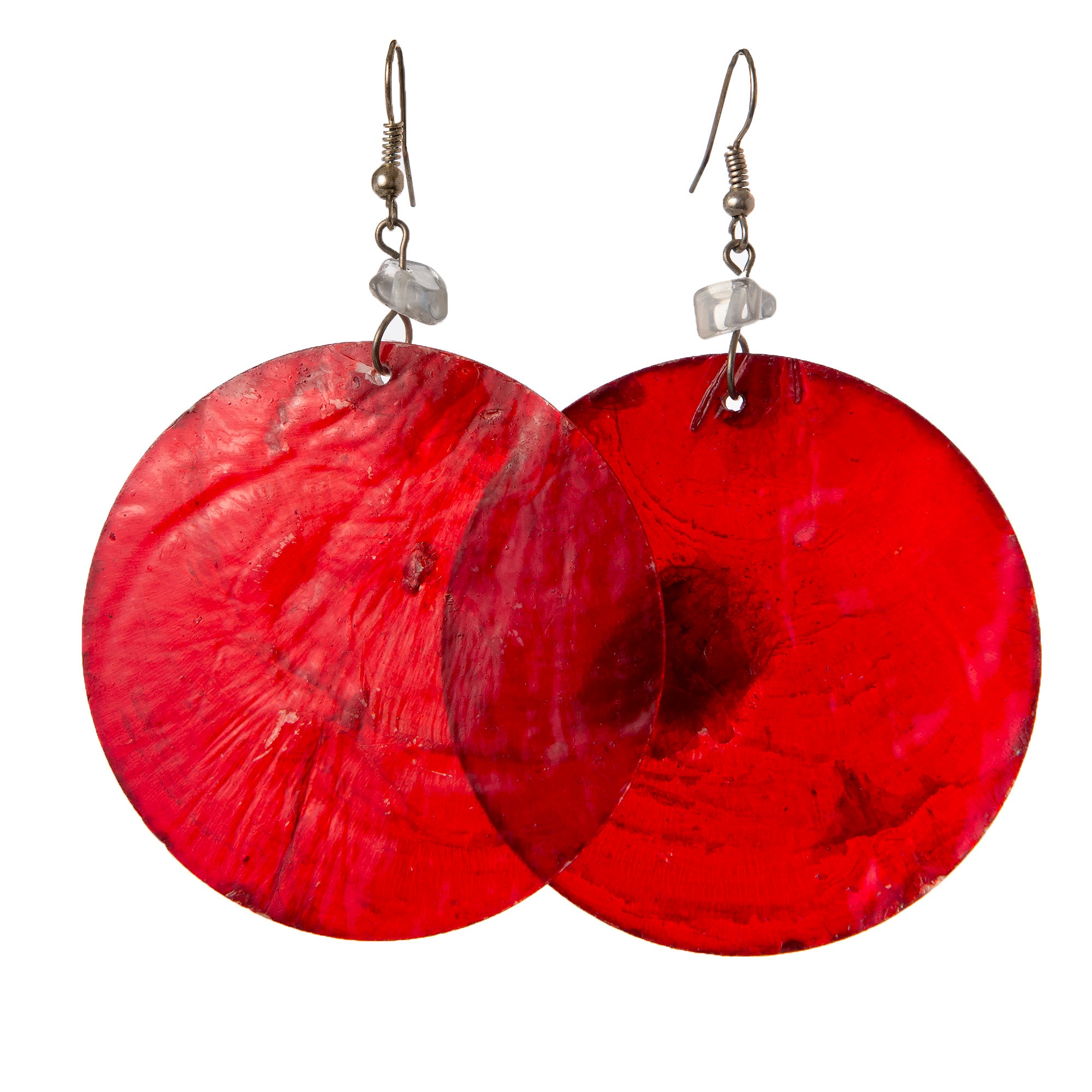 Circular Nakar Shell Earrings - made by artisan from the Peruvian Amazon