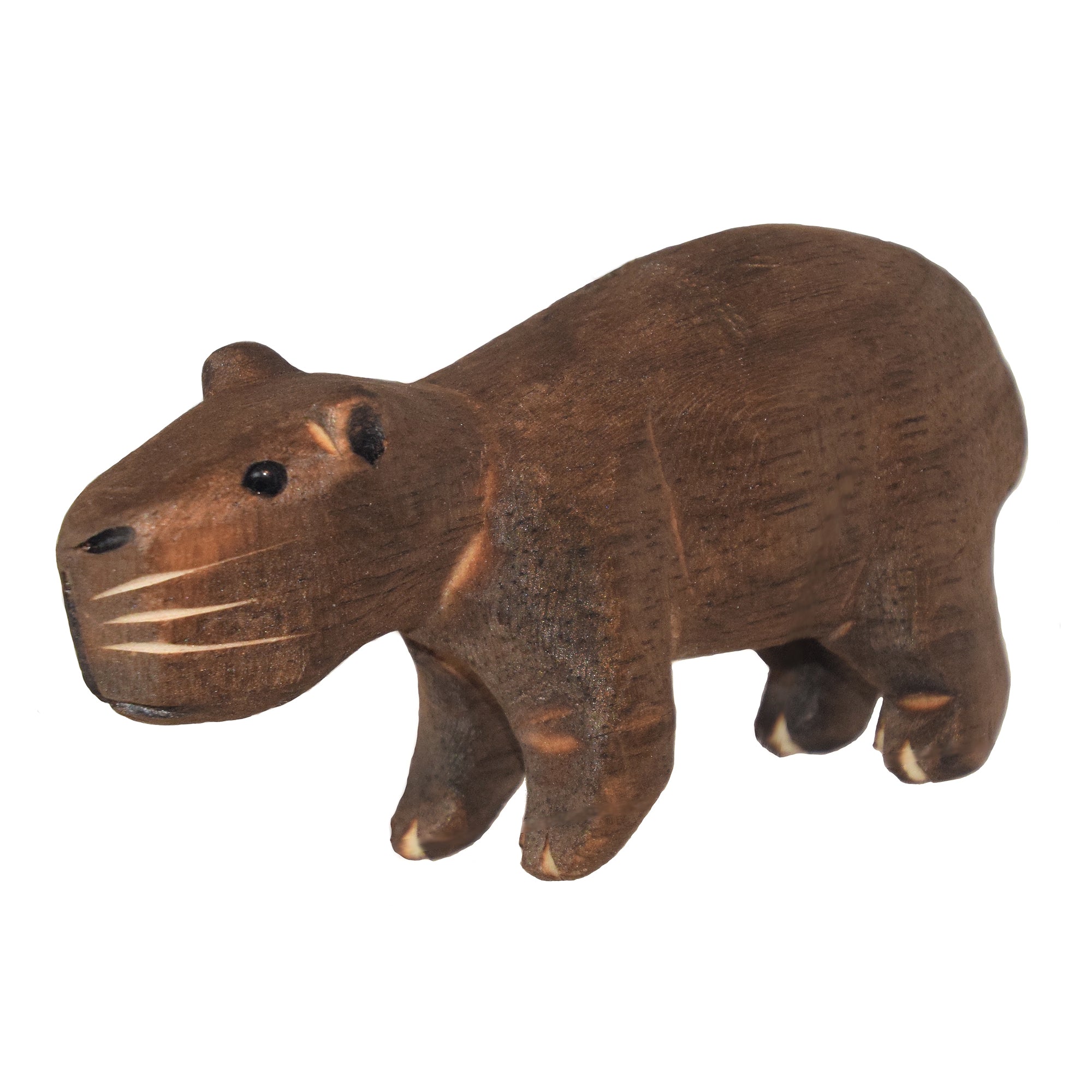 CAPYBARA BALSA WOOD FAIR -TRADE ORNAMENT - CARVED BY PERUVIAN AMAZON ARTISAN - Amazon Ecology