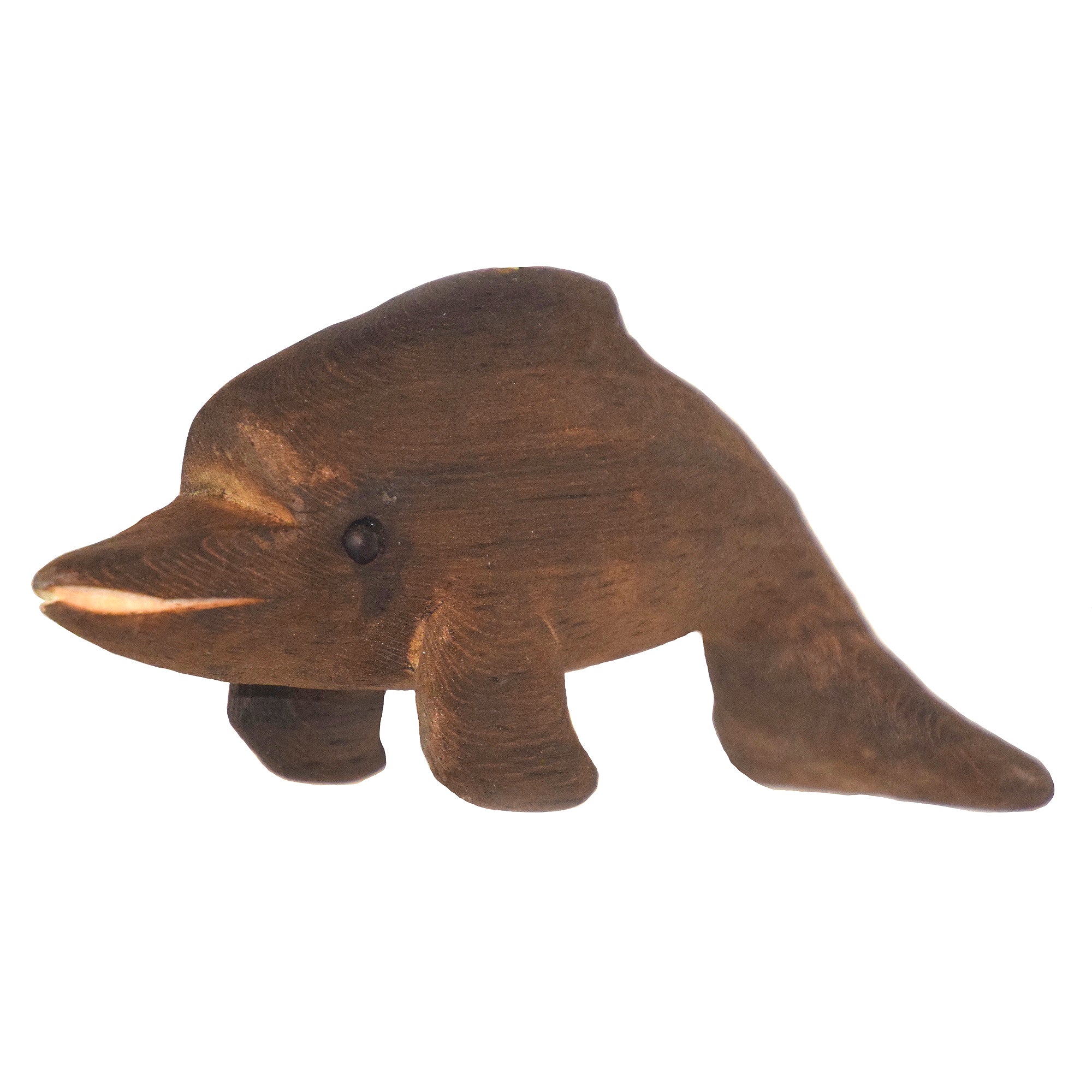 DOLPHIN BALSA WOOD FAIR -TRADE ORNAMENT - CARVED BY PERUVIAN AMAZON ARTISAN - Amazon Ecology