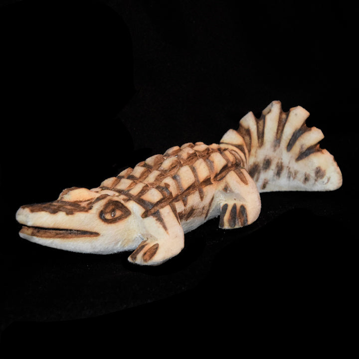 CAIMAN BALSA WOOD FAIR -TRADE ORNAMENT - CARVED BY PERUVIAN AMAZON ARTISAN - Amazon Ecology