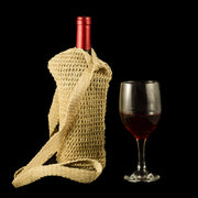 Fair-Trade Bottle Carrier/Wine Tote with natural white chambira - Amazon Ecology